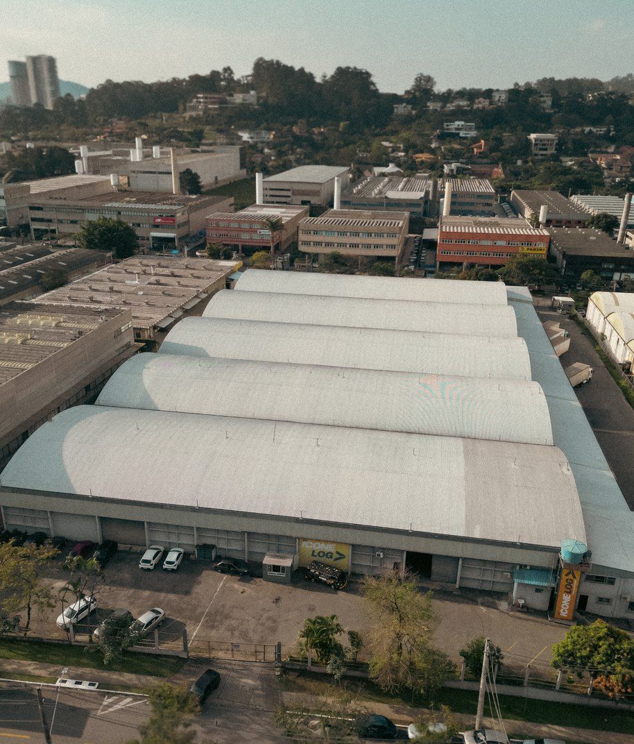 Vista aérea do centro de distribuição da Ícone Log